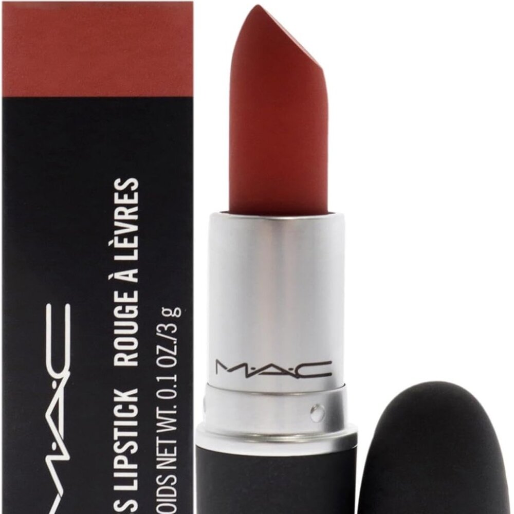 🔥 NEW MAC Powder Kiss Lipstick | 316 Devoted to Chili